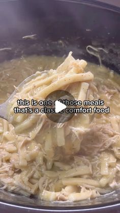 Amy Ivey on Instagram: "Crockpot Chicken & Noodles

What I used:
Crockpot 
1.5 pounds Chicken Breast 
1 diced Onion 
10 ounces Cream of Celery Soup 
10 ounces Cream of Chicken Soup 
2 cups Chicken Broth 
1 teaspoon Italian Seasoning 
1 tablespoons Chicken Seasoning
1 tablespoon Butter 
24 ounces Frozen Reames Egg Noodles 
Black Pepper to taste

Add Chicken, Onion, Soups, Broth and seasonings to crockpot. Mix. Place butter on top of Chicken. Cover with lid. Cook on high for 3.5 hours. 

After 3.5 hours shred the Chicken. Add Egg Noodles to crockpot and mix. Cover with lid. Cook on high 1 hour or until noodles are soft. 

#chickenrecipes #chickenandnoodles #eggnoodles #crockpotrecipes #crockpot #crockpotmeals #dinnerrecipes #dinnertonight #comfortfood #ComfortFoodGoals"