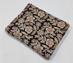 a black and red floral print pocket square