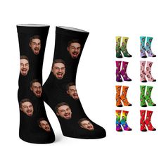 Make your Special Occasions Funnier with Custom face Socks w Text Socks are the simplest but useful gift ideas. Whether it's a birthday, Christmas or graduation, these fun socks are the right choice for special occasions. Choose your favorite background from the chart, add your favorite photo that you want to place on it and the small note that can be added on the stocking. Various color options will satisfy you with color quality and variety. What is Custom Text Socks? Custom text socks are car Funny Multicolor Socks For Gift, Funny Multicolor Socks For Gifts, Novelty Multicolor Socks As A Gift, Fun Multicolor Socks For Gifts, Casual Black Socks For Gifts, Casual Black Socks As Gift, Fun Black Socks As Gift, Multicolor Socks For Gifts, Useful Gift Ideas