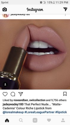 Loreal Nude Lipstick Shades, Cool Nude Lipstick, Nude Lipstick Makeup, Lip Goals, Best Nude Lipstick, Nude Matte Lipstick, Wedding Lipstick, Loreal Lipstick