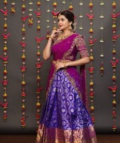 Half Saree Function, Wedding Lehenga Designs, Lehnga Dress, Cutwork Blouse Designs