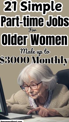 21 Simple Part-time Jobs For Older Women In America Jobs For Women, Career Options, Side Gigs, Part Time Jobs, Marketing Jobs, Home Jobs, Part Time, Work From Home Jobs, Money From Home