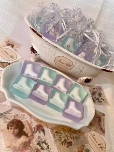 These Ice Skating Soap Party Favors are the best little gift to give to all your friends! They are a great alternative (or addition) to the traditional party favors such as candy, fidget toys, and other meaningless toys. Ice Skating Soap Party Favors can also be used as decoration! They come in packs of 12 and are individually wrapped in organza, reusable favor bags. The soaps are hypoallergenic, organic, and are scented with our brand scent, "Savon Mio Classic." Each soap weighs about 1oz. Colo Soap Party Favors, Skate Party, Ice Skate, Coach Gift, Coach Gifts, Party Favor Bags, Beauty Soap, 10th Birthday, Fidget Toys