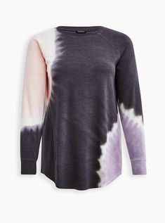 Torrid Tunic Sweatshirt Cozy Fleece Tie Dye Black Pink Purple 1x 14 16 #A51667 Item is brand new. Auction includes 1 sweatshirt. ATTN: Torrid says this sweatshirt is black, I believe it is more of a gray. FIT Model is 5’10” wearing size 1- This is a reference to what the model is wearing in the picture. Measures 33” from shoulder (size 2). MATERIALS + CARE Cozy Fleece knit fabric. Stretch level: Minimum. 60% cotton, 40% polyester. Machine wash cold. Tumble dry low. Imported. DETAILS Crew neck. Multicolor Crew Neck Sweatshirt For Loungewear, Multicolor Fleece Long Sleeve Sweatshirt, Multicolor Fleece Crew Neck Sweatshirt, Black Soft-washed Long Sleeve Tops, Multicolor Long Sleeve Fleece Sweatshirt, Black Long Sleeve Soft-washed Tops, Multicolor Fleece Sweatshirt With Long Sleeves, Oversized Multicolor Sweatshirt For Loungewear, Multicolor Fleece Crew Neck Top