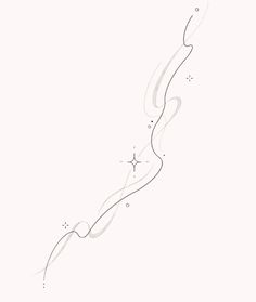 a line drawing of a star in the sky with stars on it's side