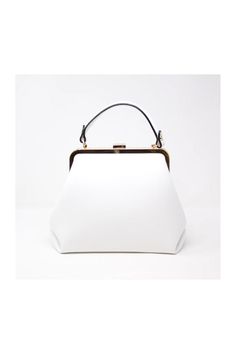 White leather handbag with top handle Formal Satchel Bucket Bag With Detachable Strap, Timeless Handheld Bag With Detachable Handle, Elegant Top Handle Clutch For Office, White Clutch Box Bag With Top Carry Handle, Classic Box Bag With Handles, Classic Top Handle Shoulder Bag For Shopping, Chic Office Clutch With Top Carry Handle, Chic Formal Bags With Top Carry Handle, Elegant Everyday Clutch With Top Carry Handle