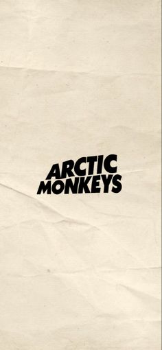 the arctic monkeys logo is shown on a piece of paper