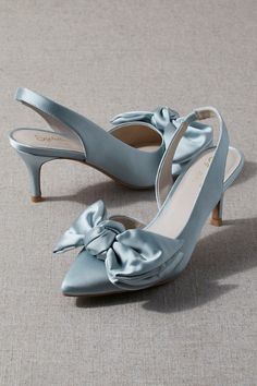 Blue Bridal Heels, Shoes With Bows, Wedding Pieces, Blue Bridal Shoes, Blue Wedding Shoes, Manolo Blahnik Heels, Bridal Heels, Blue Bridal, Blue Heels