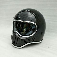 a motorcycle helmet with goggles on it