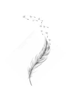 Small Tattoo Ideas Feather, Collar Bone Tattoo Feather, Feather Dandelion Tattoo, Spine Feather Tattoo, Feather In The Wind Tattoo, Minimalist Tattoo Feather, Single Feather Tattoo, Nature Side Tattoos Women, Floating Feather Tattoo