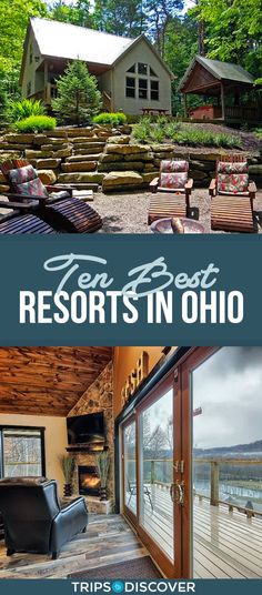 the best resort in ohio with pictures of cabins and mountains