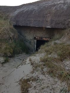 there is a small tunnel in the sand