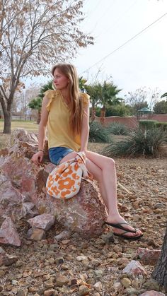 "Embrace the spring vibe with our Flower Power Knit Bag! Carry your essentials in style and stand out with the eye-catching floral design. Say goodbye to boring bags and hello to a fresh and fun addition to your wardrobe. Perfect for adding some color and cheer to your everyday look. (P.S. It's also great for carrying your flower crown!)" Mustard color flowers on cream color bag Single handle 3" wide Knit style fabric Spring Beach Bucket Bag In Pouch Shape, Cute Cotton Shoulder Bag For Spring, Casual Summer Crochet Pouch Bag, Yellow Crochet Bucket Bag For Summer, Summer Yellow Bucket Crochet Bag, Yellow Bucket Crochet Bag For Summer, Cute Spring Bags For Everyday Use, Cute Cotton Bags For Spring, Yellow Casual Crochet Bag For Spring