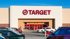 a target store with cars parked in front