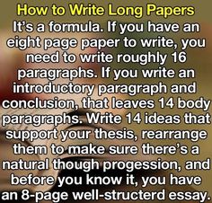 an image with the text how to write long papers