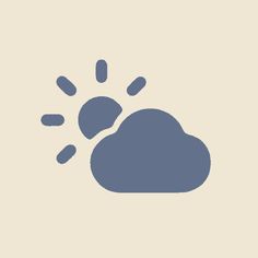 a weather icon with the sun coming out of it's cloud and snow flakes