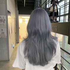 Dark Silver Blue Hair, Blue Ash Hair Color, Gray And Blue Hair, Ash Blue Hair Color, Grey And Blue Hair, Blue Gray Hair Color, Blue And Gray Outfit, Gray Blue Hair, Grey Blue Hair