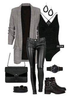 Black Leather Pants, Neue Outfits, Looks Black, Looks Chic, Edgy Outfits, Winter Fashion Outfits, Fall Winter Outfits, Wearing Black