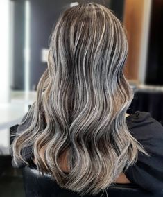 Highlights For Gray Hair, Balayage Hair Brunette With Blonde, Ash Blonde Hair Balayage, Grey Brown Hair, Wrinkles Remedies, Gray Blending, Gray Highlights, Brown Hair Trends, Hidden Hair Color