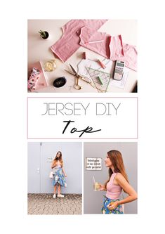 Jersey Top Inspiration DIY schnell genäht mit Anleitung Top Inspiration, Polyvore Image, Polyvore