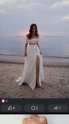 white dress beach Outfits Fiestas, White Dress Beach, White Dress For Summer, Outfits Playa, Beach White Dress, Fiesta Outfit, Cute Prom Dresses, White Beach, Dress For Summer