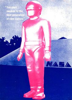 a poster with a man in a red suit and helmet on it's face