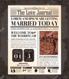 an old style wedding flyer template