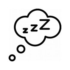 a black and white image of a cloud with the letter z in it's speech bubble