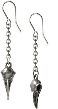 Metalhead Earrings, Nickel-free Pewter Jewelry In Gunmetal, Nickel-free Gunmetal Gothic Jewelry, Nickel-free Gunmetal Sterling Silver Jewelry, Gothic Skull Metal Jewelry, Gothic Metal Skull Jewelry, Gothic Skull Shaped Metal Jewelry, Gothic Silver Brass Earrings, Gunmetal Dangle Earrings