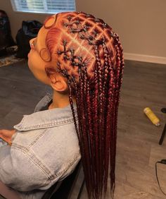 Burgundy Criss cross knotless braids Cross Knotless Braids, Criss Cross Knotless Braids, Burgundy Knotless, Knotless Plaits, Knotless Braids Hairstyles, Braiding Hair Colors, Afro Braids, Silk Press Natural Hair, Colored Hair Tips