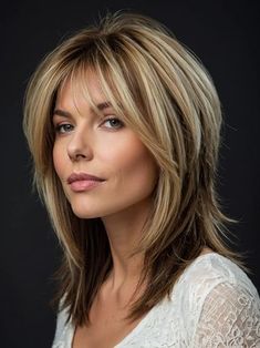 38 Best Long Shag Haircut Ideas: A 2024 Style Guide Long Shags For Straight Hair, Med Shag Haircut, Wolf Cut With Side Part, Shag Haircut Straight, Long Shag Haircut Fine Hair, Long Choppy Hair, Choppy Layered Hairstyles, Shag Layered Hairstyles, Curly To Straight Hair