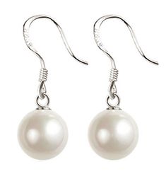 PRICES MAY VARY. 100% brand new, high quality Material:925 Sterling Silver,Shell Pearl Balls:0.3inch (8mm) Come with TomSunlight Brand Box Perfect for all occasions: anniversary, engagement, party, meeting, dating, wedding, daily wear, etc This in one of our favorite and best-selling Earrings. Elegant, chic and so much fun! They will make a fabulous addition to your jewelry collection! Silver Pearl Earrings, Luxury Earrings, Pearl Earrings Dangle, Hypoallergenic Earrings, Amethyst Earrings, Pearl Stud Earrings, Pearl Drop Earrings, Silver Pearls, Hook Earrings