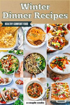 winter dinner recipes healthy comfort food from a couple cooks by the cook's table