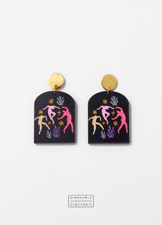 Matisse Drawing, Matisse Inspired, Wood Designs, Earrings Art, Jewelry Elegant, Great Gifts For Women, Game Ideas, Earring Posts, Lightweight Earrings