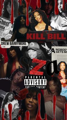 the cover art for kill bill's new album, parental advisory explicit content only