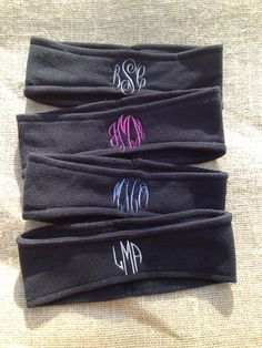 Monogrammed Fleece Headband - Ear Warmers - Ski Band - Ear Muff on Etsy, $8.00 Fleece Headbands, Earmuffs, Ear Warmers, Autumn Winter Fashion, Machine Embroidery, Sewing Projects, Initials