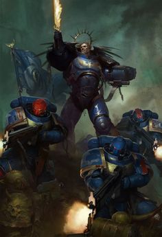 the warhammers are ready for battle in this painting by artist mark stewart, who is