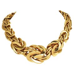 Compliment any outfit with an opulent look! This Heavy  1980s vintage graduated byzantine design link makes this piece a rare piece to find! Crafted in luxurious solid 18K yellow, high-quality links with a highly polished finish. A jaw-dropping piece perfect for an important occasion! Weighs 279.5 grams and the total length is approximately 16.5'", secured with an insert clasp and security latch.  Remains in Excellent Condition. Accompanied by an official appraisal document. Byzantine Design, Byzantine Jewelry, Byzantine Necklace, Byzantine Chain, Gold Link Necklace, 14k Yellow Gold Necklace, Necklace Craft, Gold Choker Necklace, Gold Choker