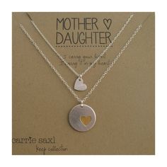 Mother Daughter Necklace Set - mother necklace - mom jewelry - silver - gold - mother daughter jewelry - mommy  gift - mother daughter gift on Etsy, $80.00 Heart Necklace For Wedding And Mother's Day, Nickel Free Necklaces For Mother's Day, Elegant Hand Stamped Jewelry For Valentine's Day, Double Heart Charm Necklaces For Wedding And Mother's Day, Nickel Free Double Heart Jewelry For Anniversary, Hand Stamped Sterling Silver Charm Necklaces For Mother's Day, Mother's Day Silver Charm Necklace, Mother's Day Hand Stamped Sterling Silver Charm Necklace, Stamped Necklaces For Valentine's Day Gift