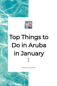 the top things to do in aruba in january, with text overlay