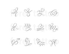 the letters and numbers in cursive handwriting