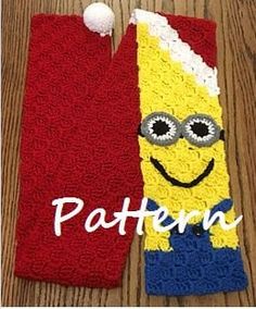 crocheted bookmarks made to look like the characters from despicable me