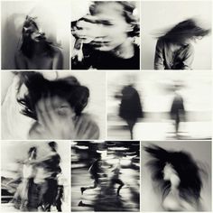 black and white photographs of people in motion