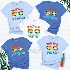 Most Likely To Shirt, Family Trip 2024 Tee, Travel Matching Shirt, Matching Family Vacation Shirt, Beach Trip Shirt, Funny Beach Party Shirt. Hi! Welcome to our store. It's good to see you here. Our aim is to offer you first-class clothing in your most beautiful moments with our graphic t-shirts that we designed or designed with your ideas. I am sure you will like our designs for your family, friends and you. IMPORTANT MATTERS FOR ORDERING: 1-) Please check and review all photos. 2-) Our sizes a Casual Blue Tops For Family Vacation, Family Matching T-shirt For Beach Season Vacation, Family Matching T-shirt For Beach Vacation, Blue Cotton Tops For Family Vacation, Family Matching Graphic Print Shirt For Vacation, Family Matching Summer Vacation Shirt, Family Matching Shirt For Summer Vacation, Summer Family Matching Shirt For Family Vacation, Family Matching Summer Shirt For Vacation