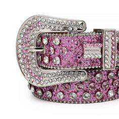 The unisex Pink Strap with Pink Shiny Crystal Rhinestone BB Belt is a unique and stylish accessory that is perfect for adding a touch of glam to any outfit Made from high-quality materials, this belt features a shimmering array of pink crystals that will catch the light and draw attention to your waistline. The pink strap is made from durable and comfortable materials that can withstand regular use. This belt is versatile and can be worn with both casual and formal outfits. It adds a pop of colo Bb Belt, Country Belts, Monster High Cosplay, Belt Store, Bling Belts, Pink Belt, Formal Outfits, Rhinestone Belt, Belt Style