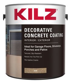 a white paint with the words kiz decorative coating in red and black on it