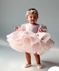 Introducing our adorable puffy long sleeve sparkly baby girl dress, perfect for a special first birthday or any other memorable occasion! Crafted with love and care, this exquisite dress exudes charm and elegance with puffy sleeves and a delicate puffy design. Glitter details add shimmer and sparkle, making your little princess the center of attention. Whether it's a flower girl or a birthday girl, this dress is sure to make her shine brightly. Made from soft and comfortable materials, this beautiful dress will make your little one feel like a princess as she twirls and dances. Create cherished memories and capture precious moments with our sparkling puff sleeve dress for girls, a must-have for any special occasion.  Included with the dress you can order a headband. The headband is not inc Baby Girl First Birthday Dress, First Birthday Girl Dress, Baby First Birthday Dress, Baby In Wedding Dress, Puffy Design, Toddler Princess Dress, Blush Flower Girl Dresses, Boho Flower Girl, Satin Flower Girl Dress