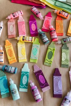 many different types of handmade soaps are laid out on the table with each other