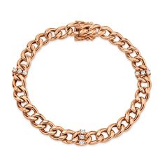 The 0.32ct Round Brilliant Cut Diamond Cuban Link Bracelet in 14k Rose Gold embodies modern luxury and elegance. Each round diamond, selected for its exceptional clarity and brilliance, is expertly set within the rich, warm glow of rose gold, exuding an understated opulence. The iconic Cuban link design is reimagined in this piece, blending contemporary style with timeless style. Ideal for those seeking an accessory that elevates both casual and formal ensembles, this bracelet is a celebration o Luxury Formal Cuban Link Bracelet, Luxury Gold Cuban Link Bracelet With Diamond Cut, Luxury Round Cuban Link Gold Bracelet, Luxury Formal Gold Bracelet With Diamond Cut, Luxury Formal Cuban Link Jewelry, Luxury Formal Jewelry With Brilliant Cut, Formal Luxury Cuban Link Bracelet, Luxury Modern Gold Bracelet With Diamond Cut, Luxury Gold Cuban Link Bracelet In Elegant Style