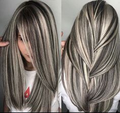 Long Haircut Ideas, Truss Hair, Frosted Hair, Long Haircut, Aliexpress Hair, Hair Highlights And Lowlights, Gorgeous Gray Hair, Lustrous Hair